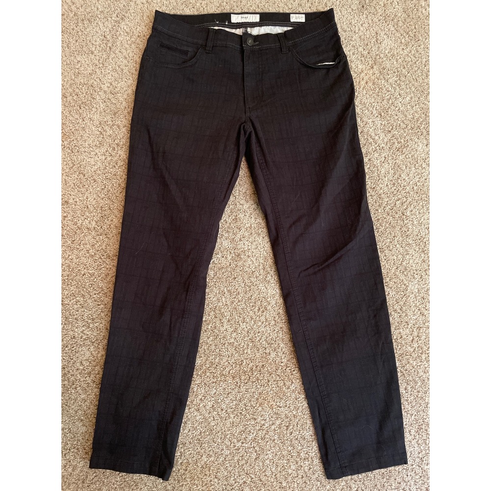 Brax Cooper Fancy Regular Fit Men's Chino Pants 33x32 Black Glen Plaid  Trousers